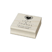 Chic Heart Lace Effect Love & Thanks Supporting Rubberstempel (Stempel)