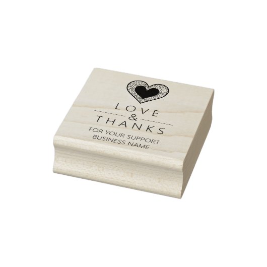 Chic Heart Lace Effect Love & Thanks Supporting Rubberstempel (Stempel)