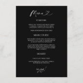 Chic Heart Menu Card Minimal Reception Dining (Voorkant)