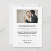 Chic Heart Moderne bruiloft Fotocollage Bedankkaart (Achterkant)