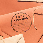 Chic Heart | Naam en retouradres van het bedrijf Rubberstempel