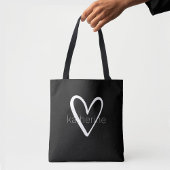 Chic Heart - persoonlijk - zwart Tote Bag
