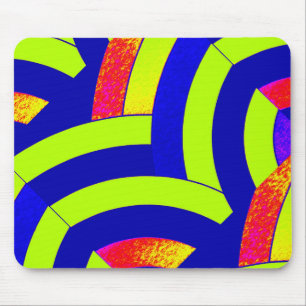 chic hedendaags stijlvol blauw/groen chevron muismat