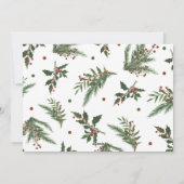 Chic heel prettig kerstfeest platte kerstkaart (Achterkant)