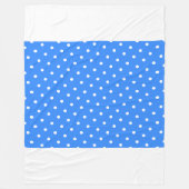 Chic Helderblauw gestippelde verticale streep op w Fleece Deken (Voorkant)