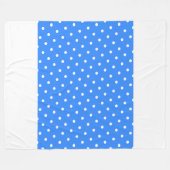 Chic Helderblauw gestippelde verticale streep op w Fleece Deken (Voorkant (Horizontaal))