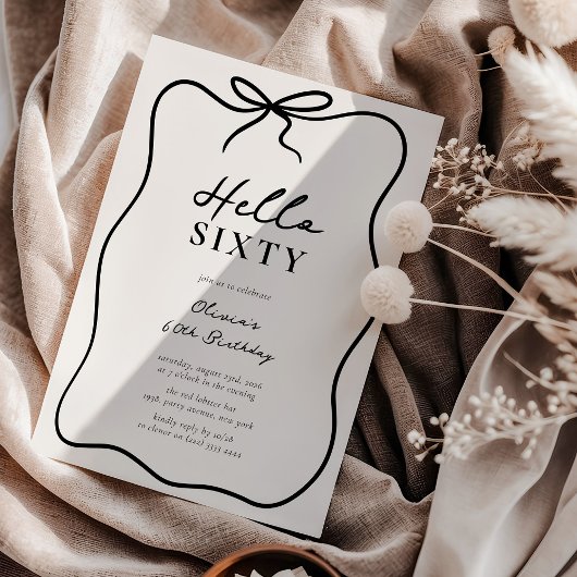 Chic Hello Sixty' 60ste verpartijfeest Kaart