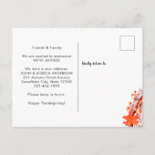 Chic Herfst Krans Happy Thanksgiving Vakantie Verh Aankondigingskaart (Achterkant)