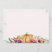 Chic Herfst Little Pumpkin Roos Gold Baby shower Kaart (Achterkant)