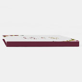 Chic Herfst Marsala Floral Burgundy Wedding Gastenboek (Rug)