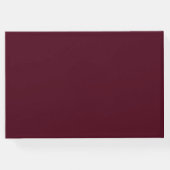 Chic Herfst Marsala Floral Burgundy Wedding Gastenboek (Achterkant)