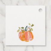 Chic Herfst Oogst Pompoen Waterverf bruiloft Bedankjes Labels (Achterkant)