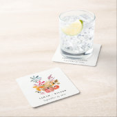 Chic Herfst Oogst Pompoen Waterverf bruiloft Kartonnen Onderzetters (Insitu)