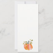 Chic Herfst Oogst Pompoen Wedding Menu Kaart (Achterkant)