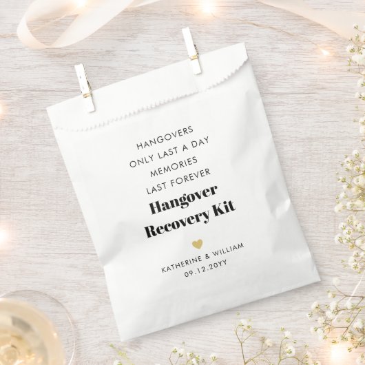 Chic-herinneringen vorige keer Hangover Recovery K Bedankzakje (Geknipt)