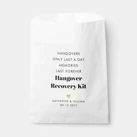 Chic-herinneringen vorige keer Hangover Recovery K Bedankzakje (Voorkant)