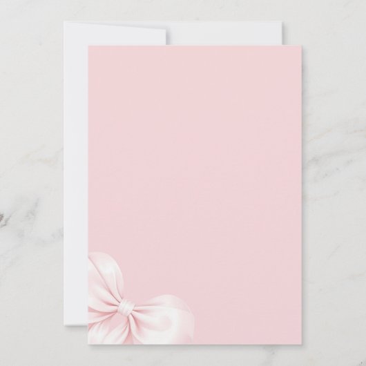 Chic het binden van de knoop bruids douche uitnodi kaart (Achterkant)