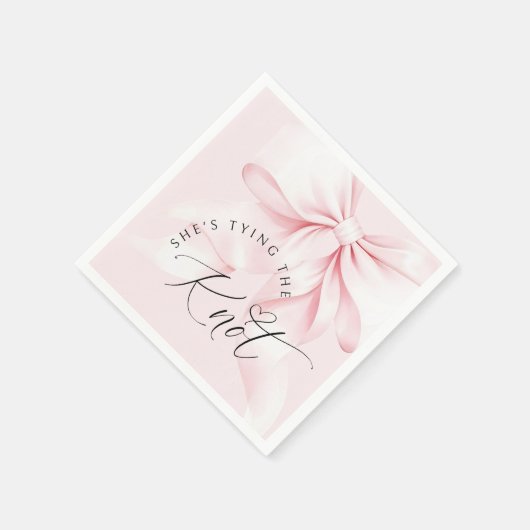 Chic het binden van de knoop bruids douche uitnodi servet (Hoek)
