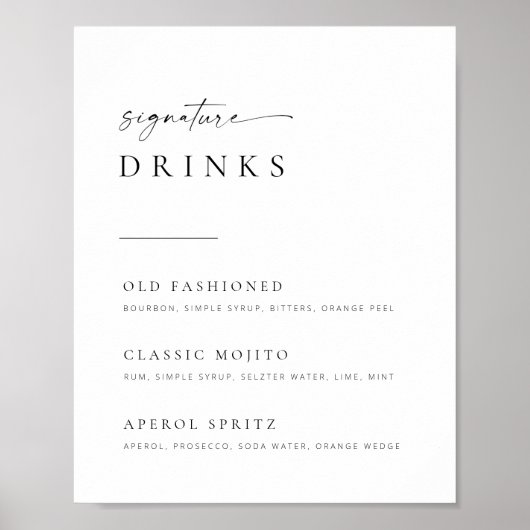 Chic + het Eenvoudige Teken van de Handtekening va Poster (Voorkant)