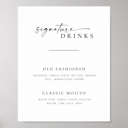 Chic + het Eenvoudige Teken van de Handtekening va Poster (Voorkant)