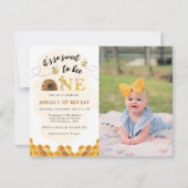 Chic Het is zo lief om één eerste verjaardag Foto  Kaart (Voorkant)