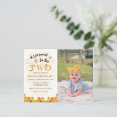 Chic Het is zo lief om twee eerste verjaardag Foto Kaart (Staand voorkant)