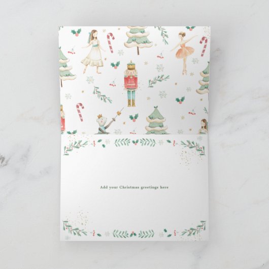 Chic het Notenkraker Ballet Prettig kerstfeest  Kaart (Binnen)