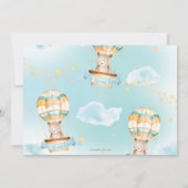 Chic Hete Luchtballon Teddy Bear Boy Verjaardagsfo Kaart (Achterkant)