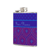 Chic heupfles om te personaliseren: Paars en Blauw (Links)