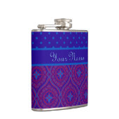 Chic heupfles om te personaliseren: Paars en Blauw (Rechts)