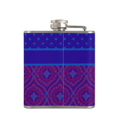 Chic heupfles om te personaliseren: Paars en Blauw (Achterkant)