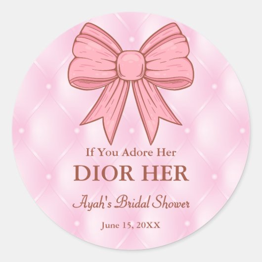 Chic High End Parfum Theme Pink Party Favoriet Ronde Sticker (Voorkant)