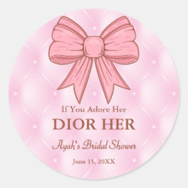 Chic High End Parfum Theme Pink Party Favoriet Ronde Sticker