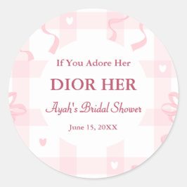 Chic High End Parfum Theme Pink Party Favoriet Ronde Sticker