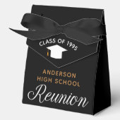 Chic High School Reunion Black Gold Party Bedankdoosjes (Voorkant)