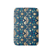 Chic Hipster Gold Emerald Blue Tribal Artsy Damask Badmat (Voorkant Verticaal)