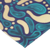 Chic Hipster Gold Emerald Blue Tribal Artsy Damask Tafelkleed (Gekanteld)