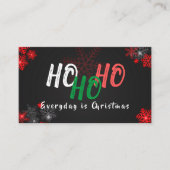 Chic HO Grey Red Black Snowflakes kerstkerstkerstk Informatiekaartje (Voorkant)