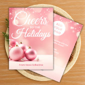 Chic Holiday Card | Custom Business Message Feestdagenkaart