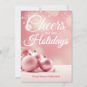 Chic Holiday Card | Custom Business Message Feestdagenkaart (Voorkant)