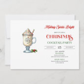 Chic Holiday Cocktails Party modern festive card Kaart (Voorkant)