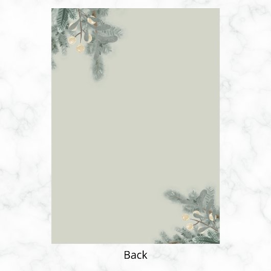 Chic Holiday Greenery Kerstavond Party Kaart