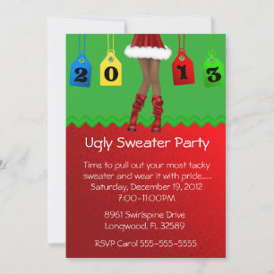 Chic Holiday/Kerstfeest Ugly Sweater Party Kaart