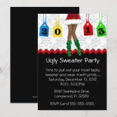 Chic Holiday/Kerstfeest Ugly Sweater Party Kaart (Voorkant / Achterkant)