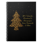 Chic Holiday Leopard Tree D  Spiral Photo Notebook Notitieboek (Voorkant)