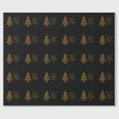 Chic Holiday Leopard Tree Design Cadeaupapier (Vlak)