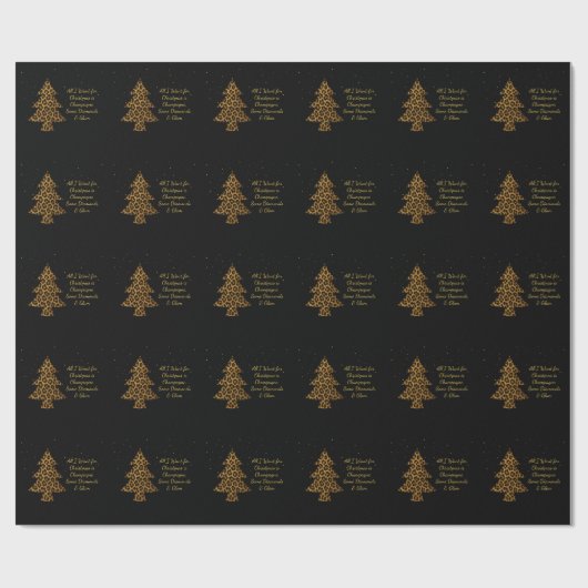 Chic Holiday Leopard Tree Design Cadeaupapier (Vlak)