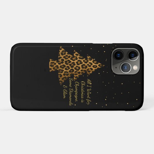 Chic Holiday Leopard Tree Design Case-Mate iPhone Case (Achterkant (horizontaal))