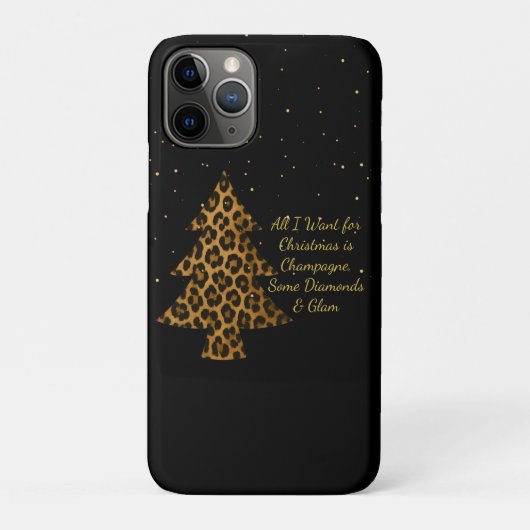 Chic Holiday Leopard Tree Design Case-Mate iPhone Case (Achterkant)