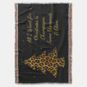 Chic Holiday Leopard Tree Design Deken (Voorkant Verticaal)